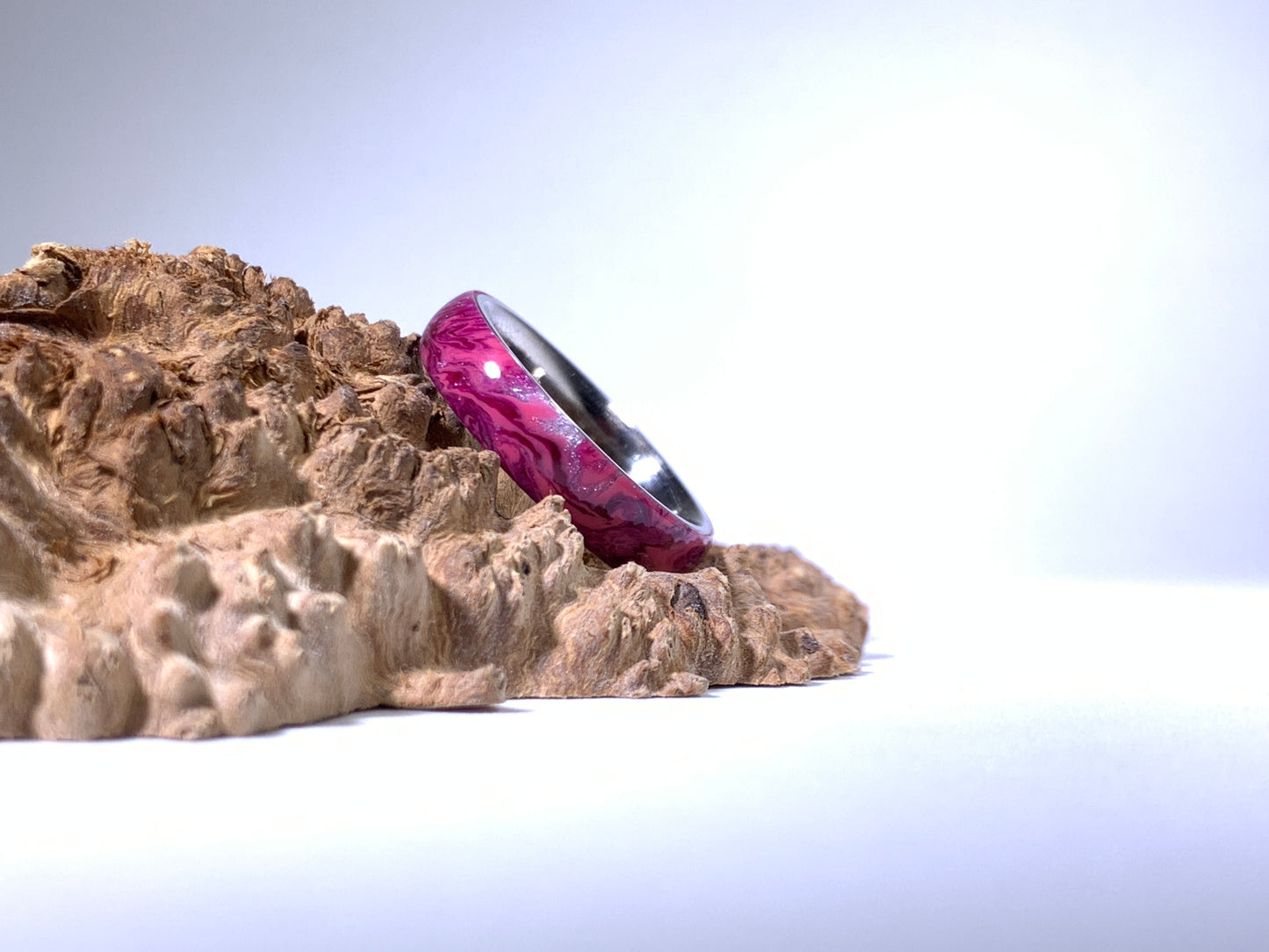 Ring / 4mm Stainless Steel - Resin / Acid Rap - Size 8