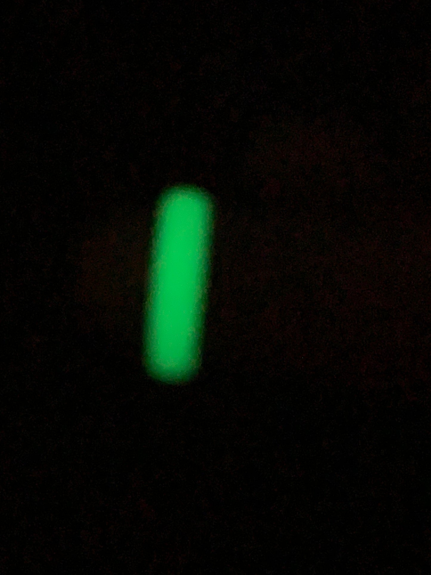 Ring / 4mm Stainless Steel - Resin / GLOW green - Size 6