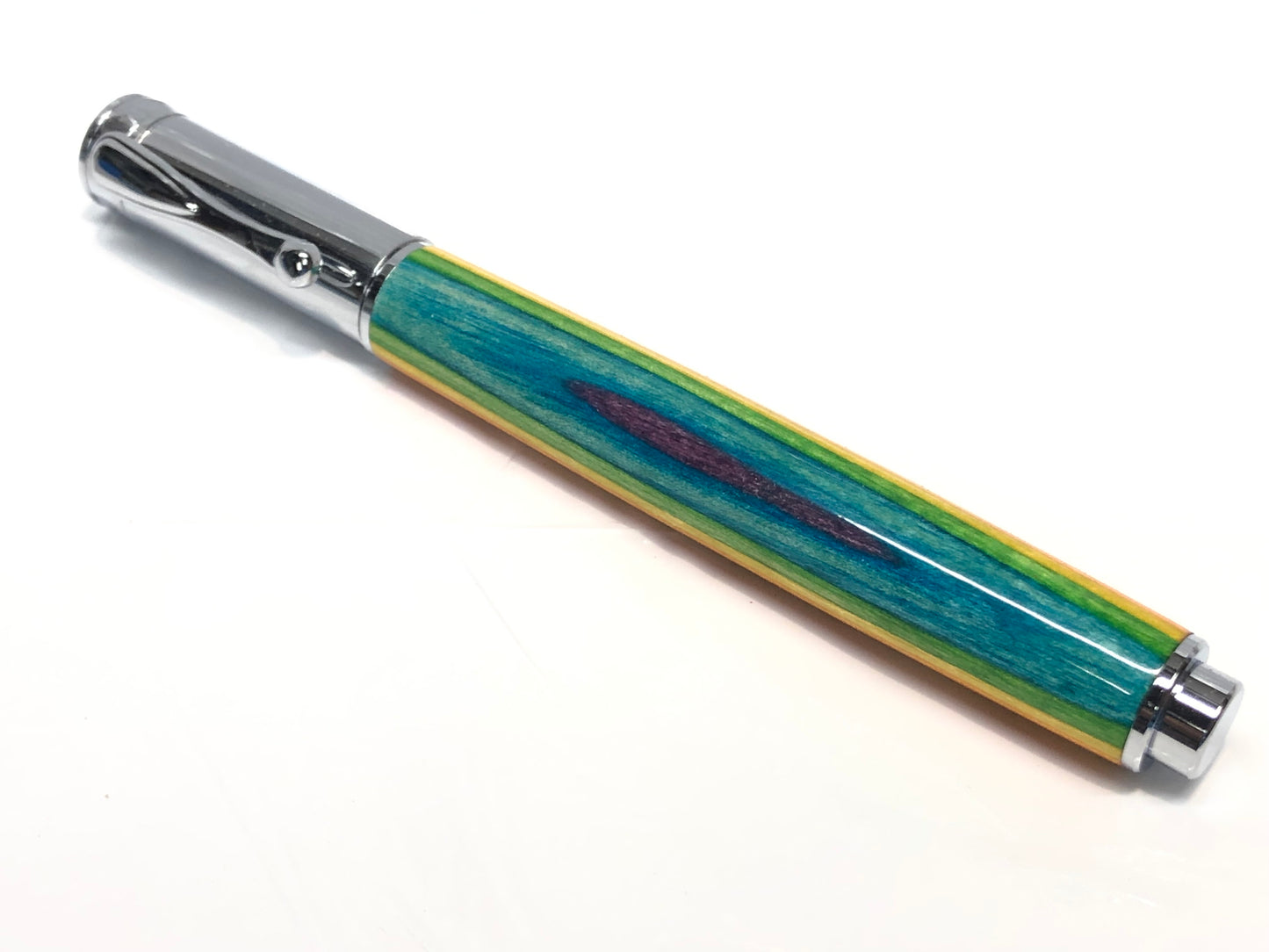Zen Rollerball / Chrome - Wood / Colored Craft Sticks