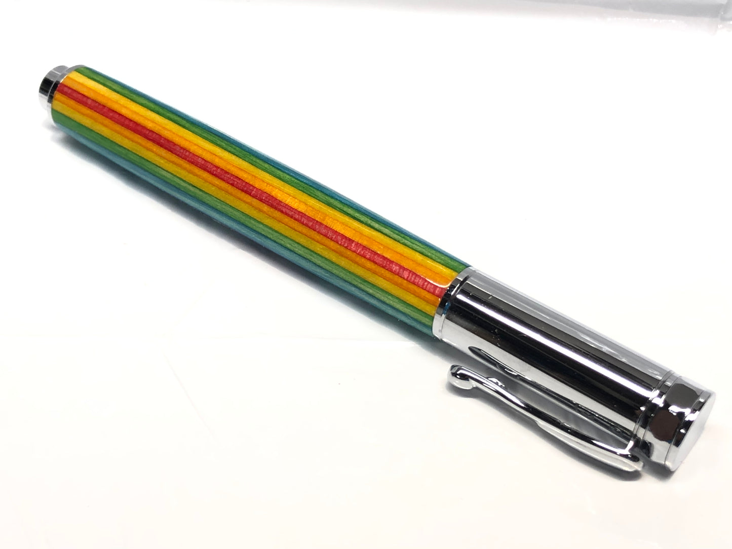 Zen Rollerball / Chrome - Wood / Colored Craft Sticks