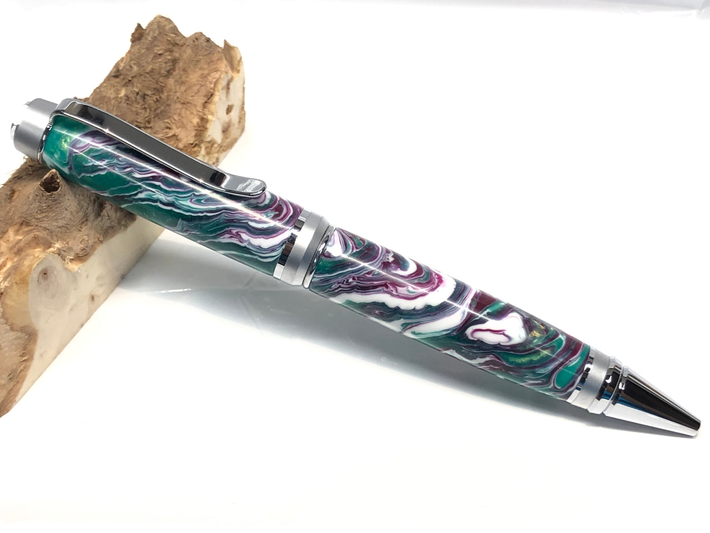 Cigar / Chrome and Satin Chrome - Resin / Wild Orchid