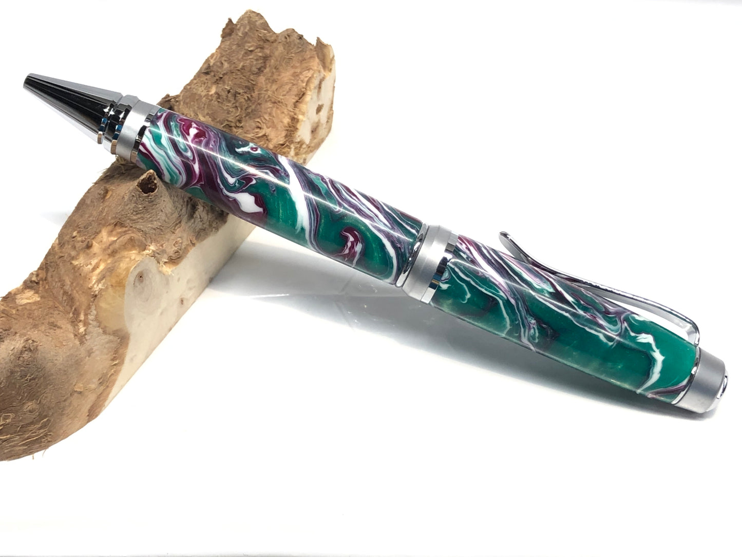 Cigar / Chrome and Satin Chrome - Resin / Wild Orchid