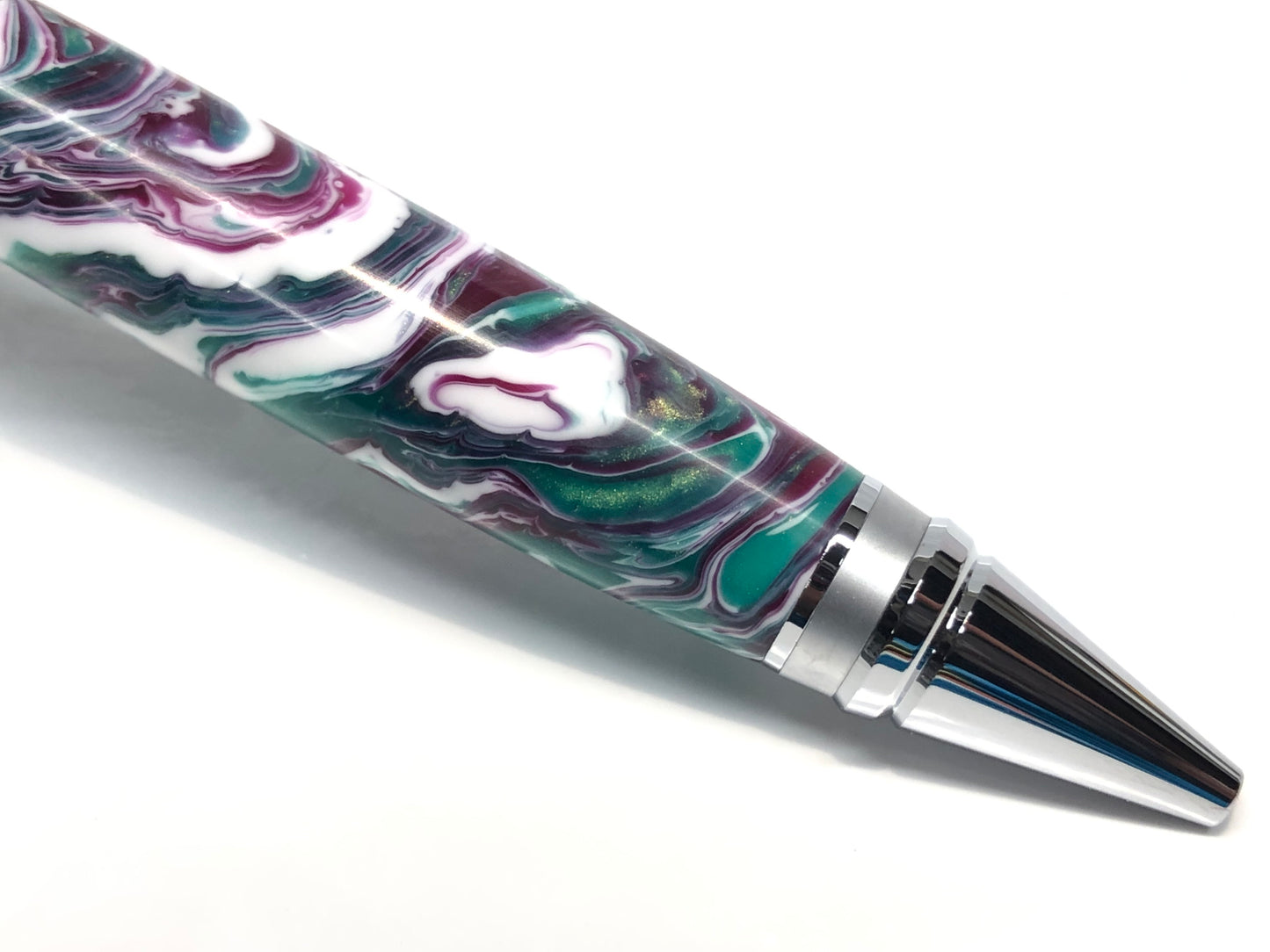 Cigar / Chrome and Satin Chrome - Resin / Wild Orchid