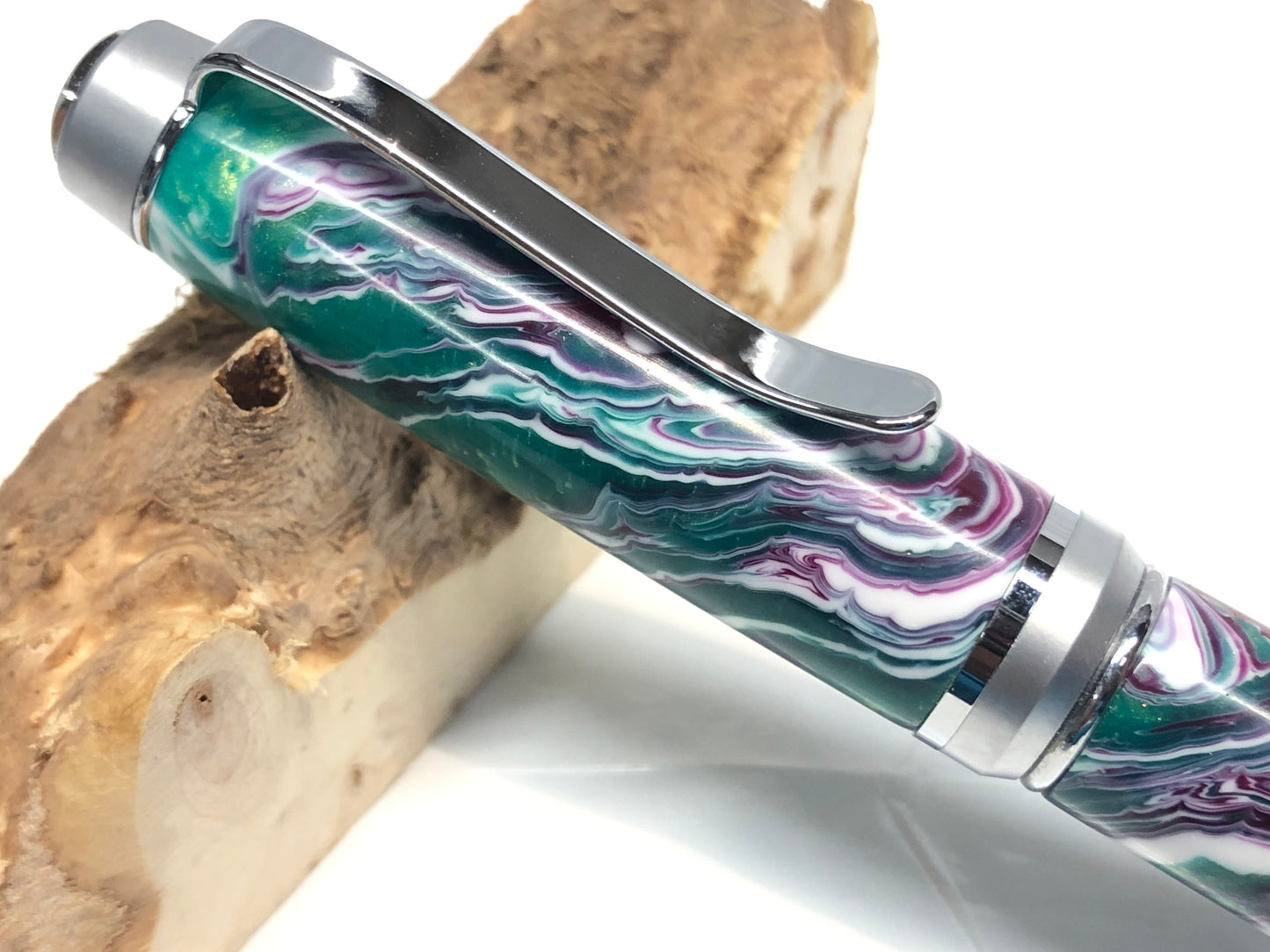 Cigar / Chrome and Satin Chrome - Resin / Wild Orchid