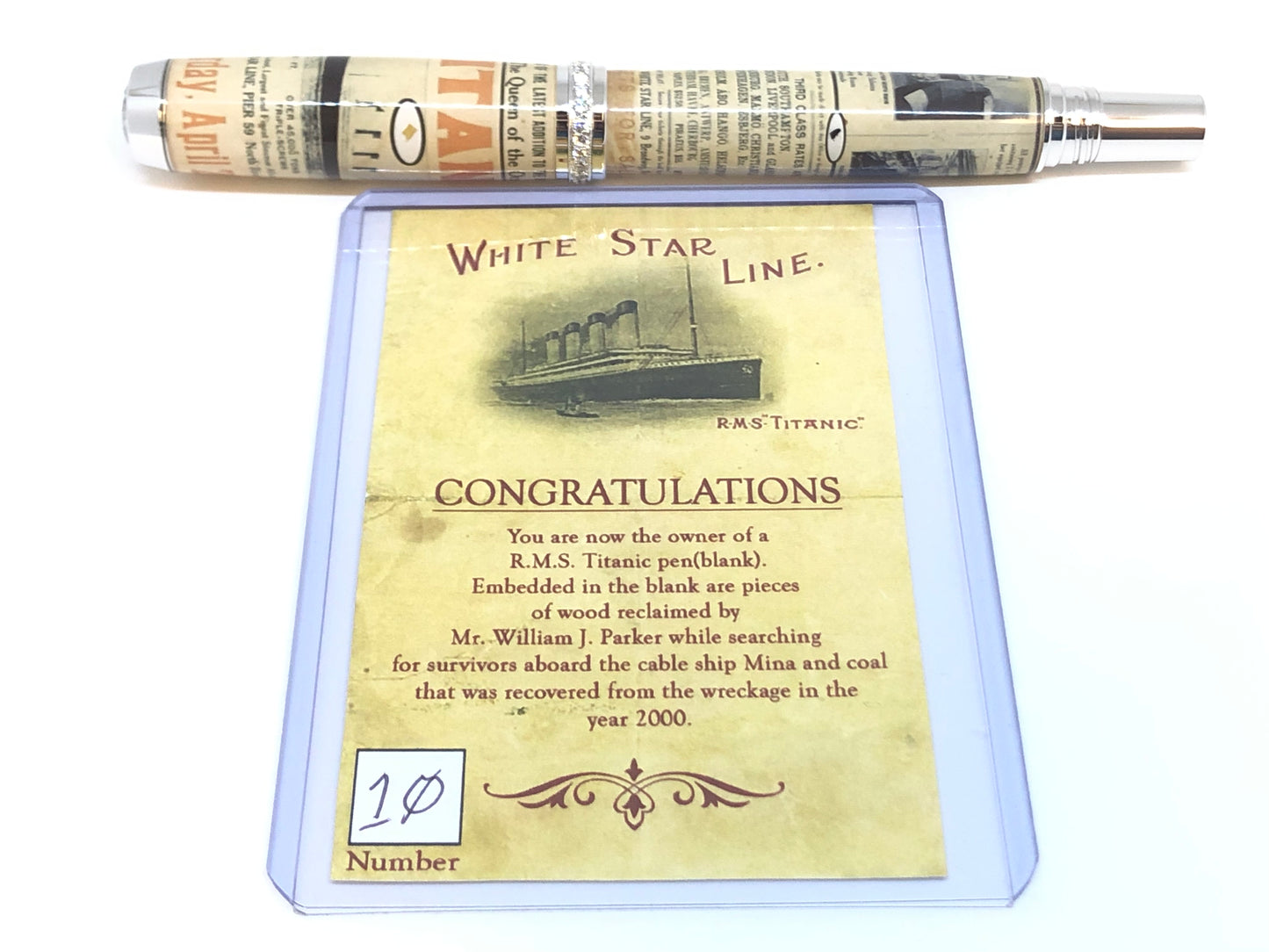 Venus Fountain / Rhodium - Titanic Clear Cast w/COA