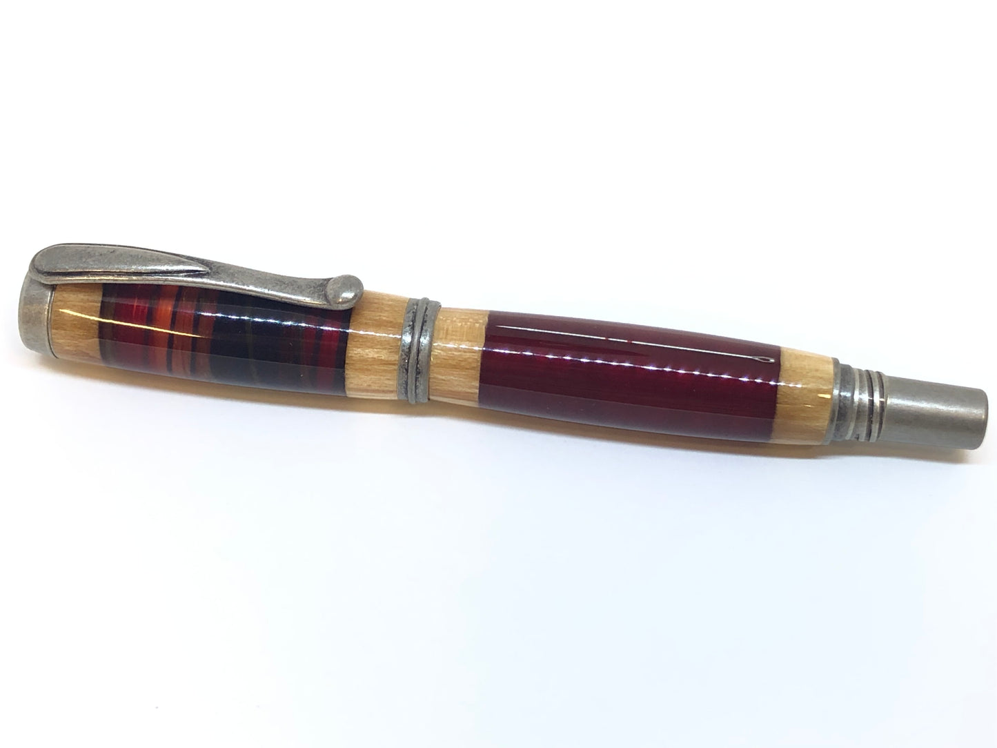 George Rollerball / Antique Silver - Resin / Needle and Thread Clear Cast