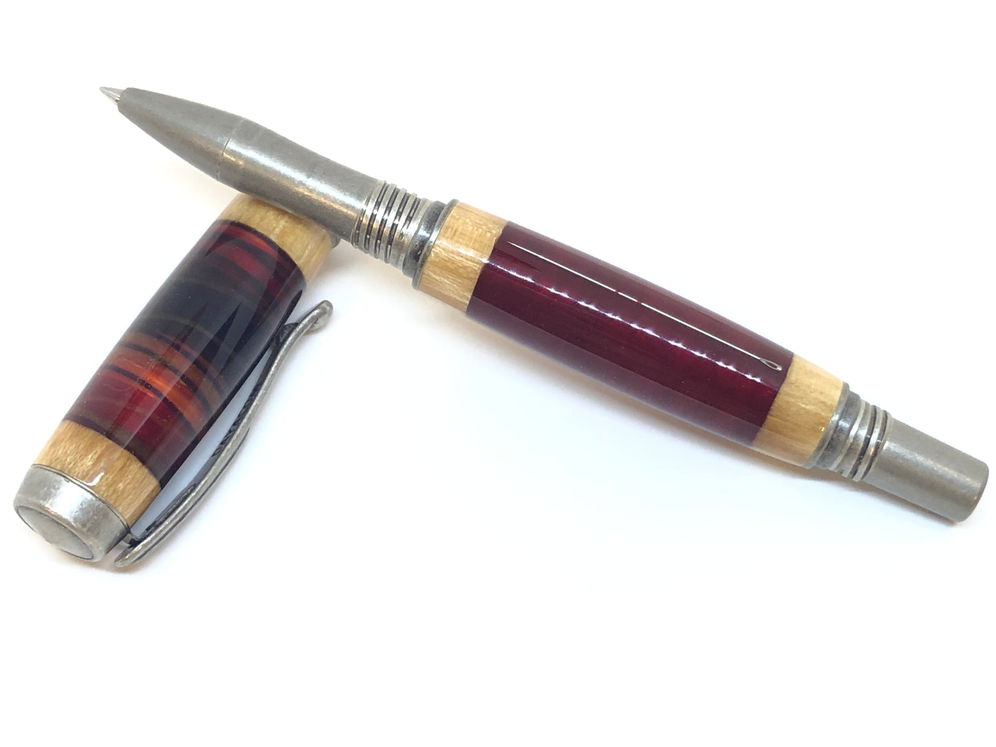 George Rollerball / Antique Silver - Resin / Needle and Thread Clear Cast