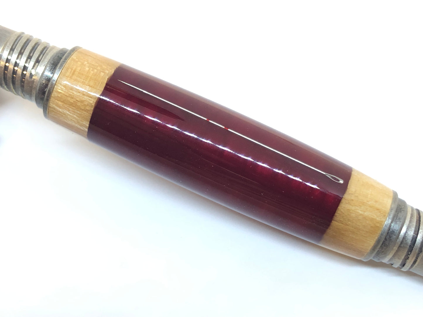 George Rollerball / Antique Silver - Resin / Needle and Thread Clear Cast