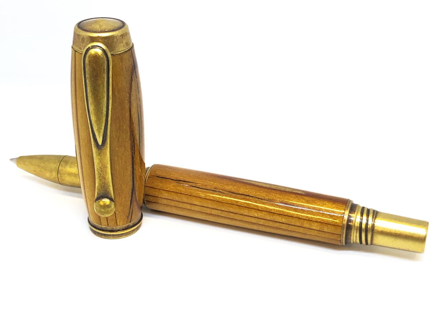 George Rollerball / Antique Brass - Wood / Lambeau Field (Green Bay Packers) w/COA