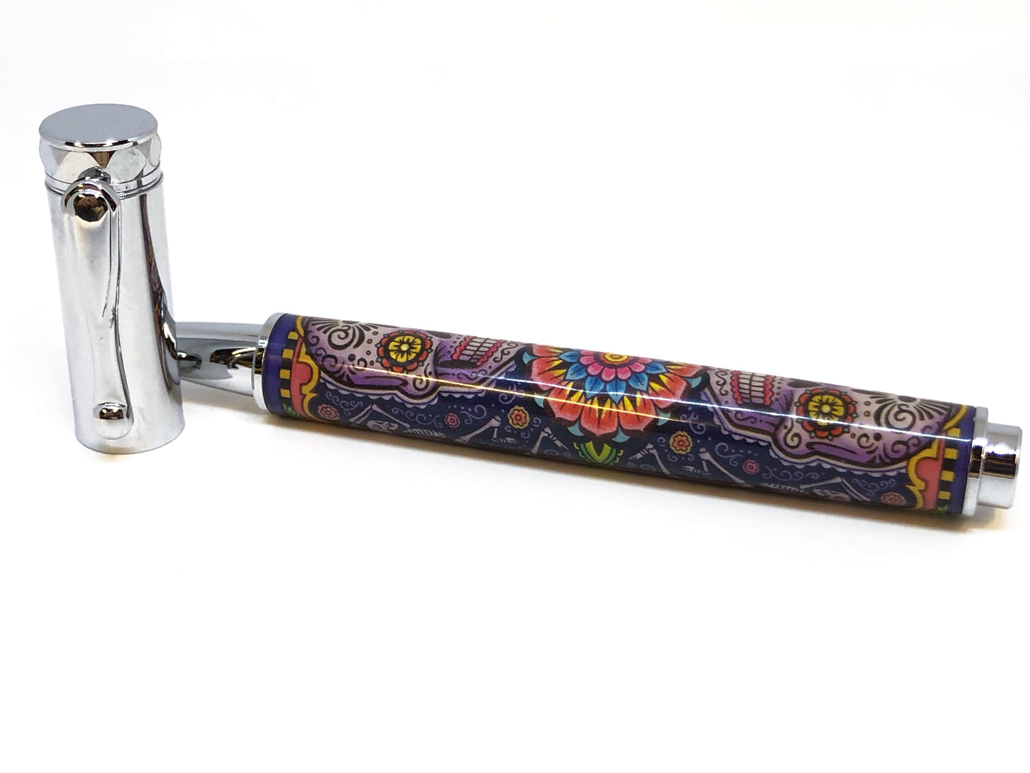 Zen Rollerball / Chrome - Day of the Dead Playing Card Clear Cast