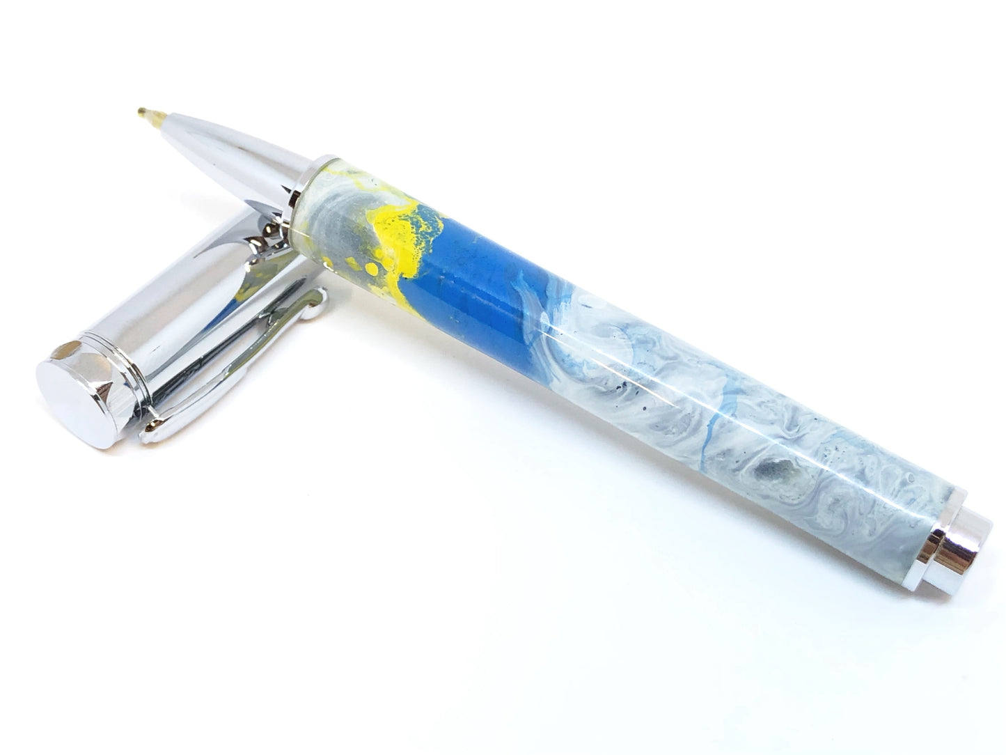 Zen Rollerball / Chrome - Hydro-dipped Clear Cast