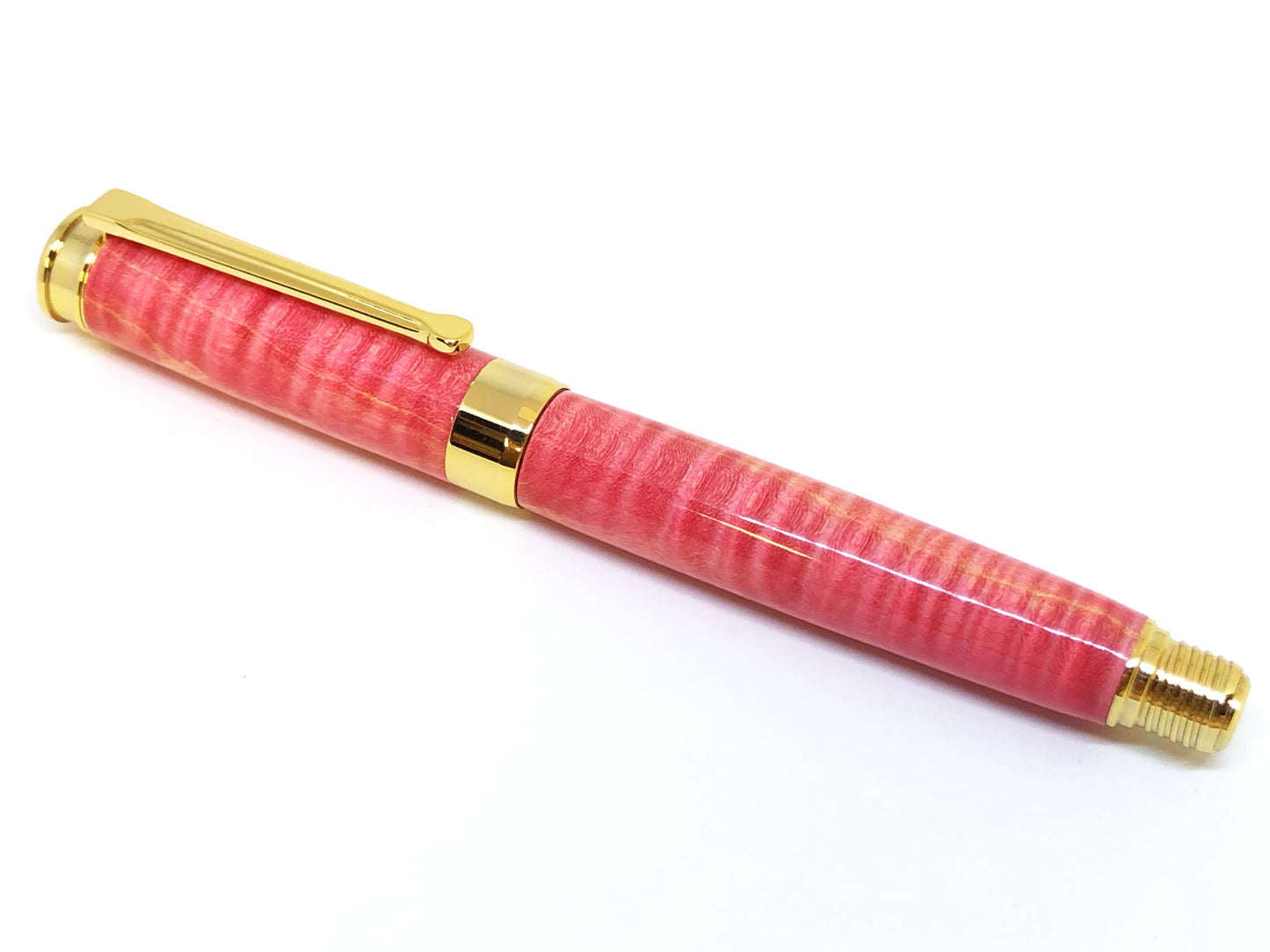 Leveche Rollerball / Gold - Wood / Pink Dyed Curly Maple