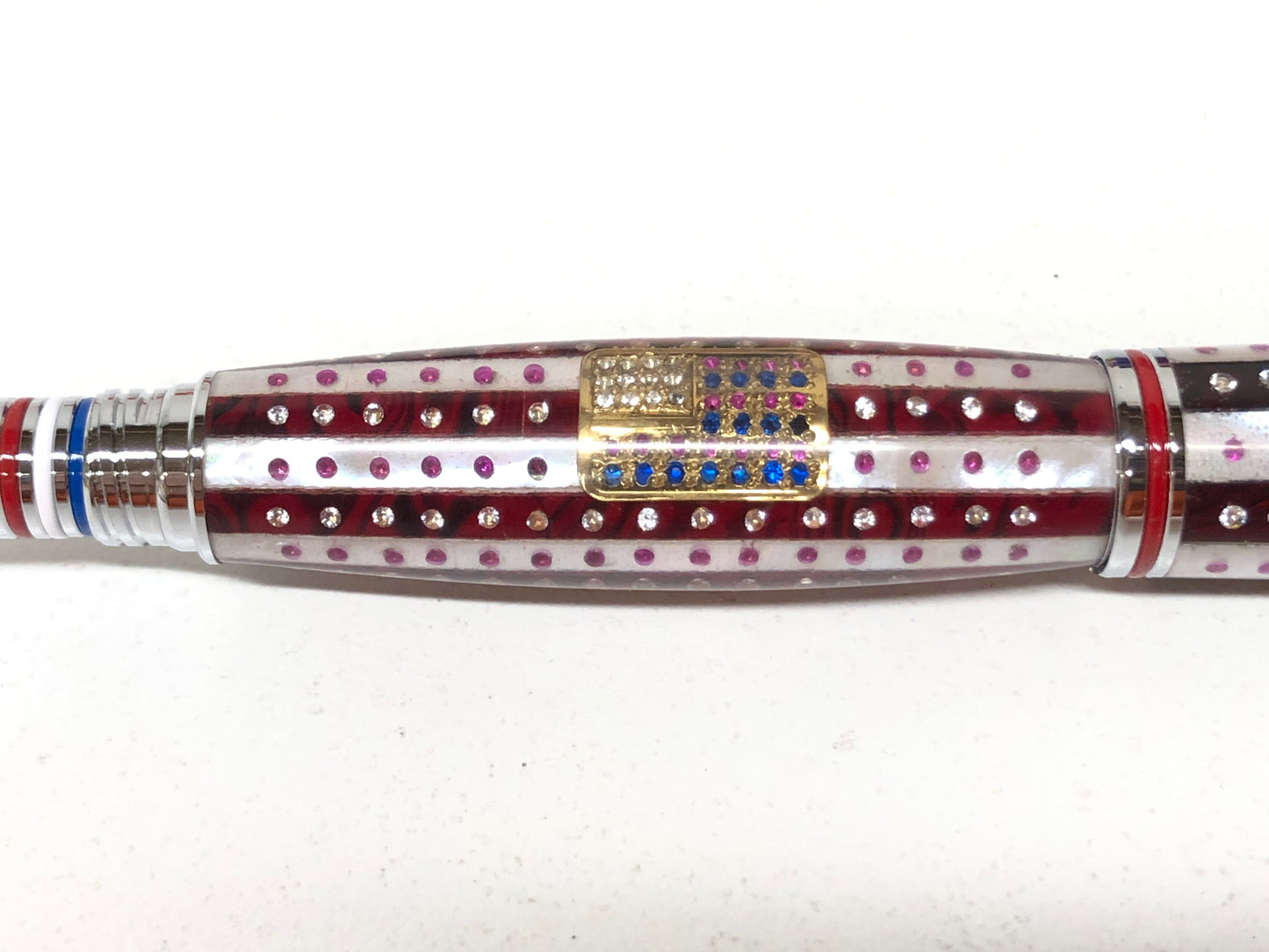 Ceres Rollerball / Chrome - Abalone Stars & Stripes Custom