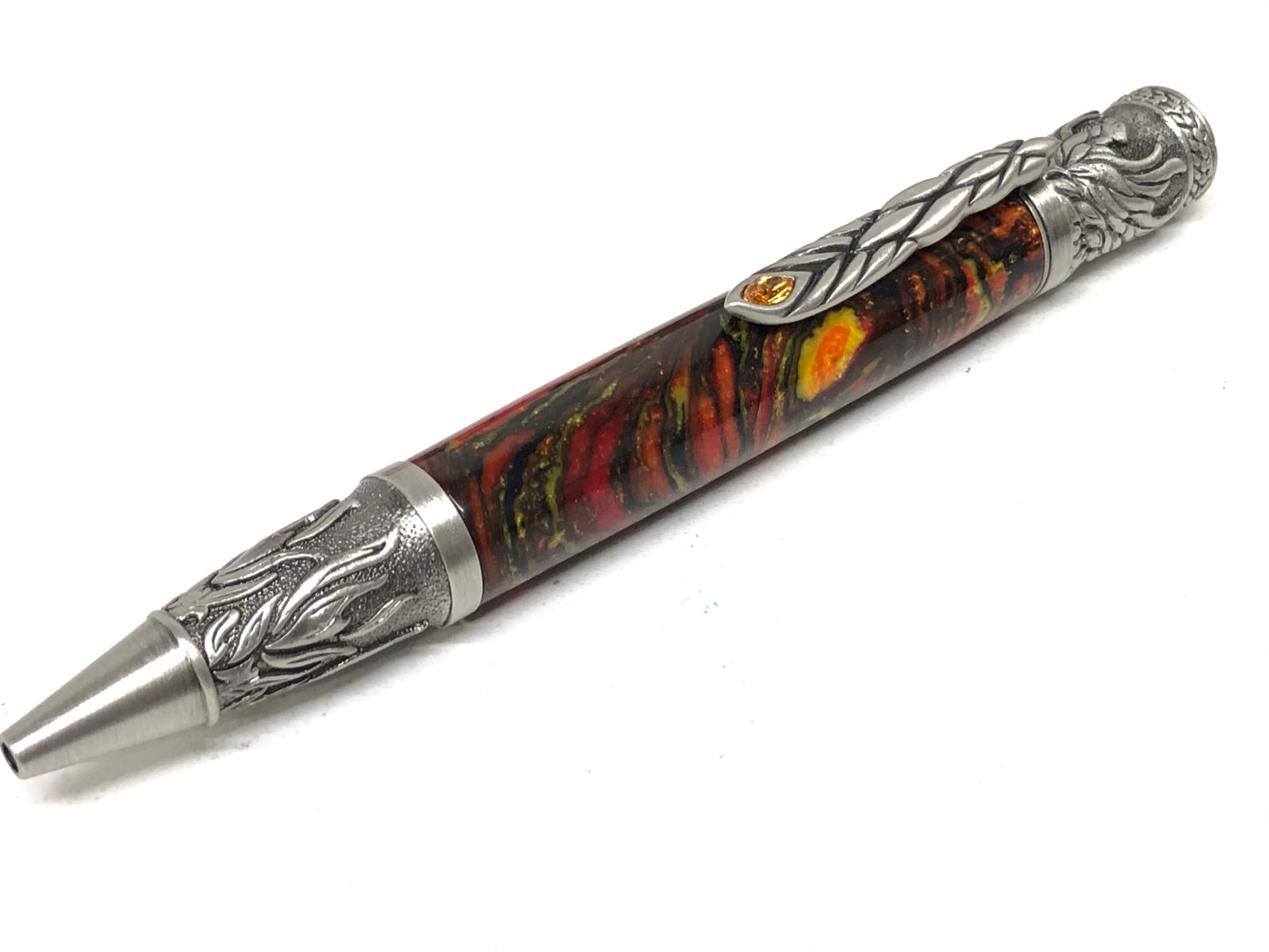 Phoenix Rising / Antique Pewter - Resin / Scorched