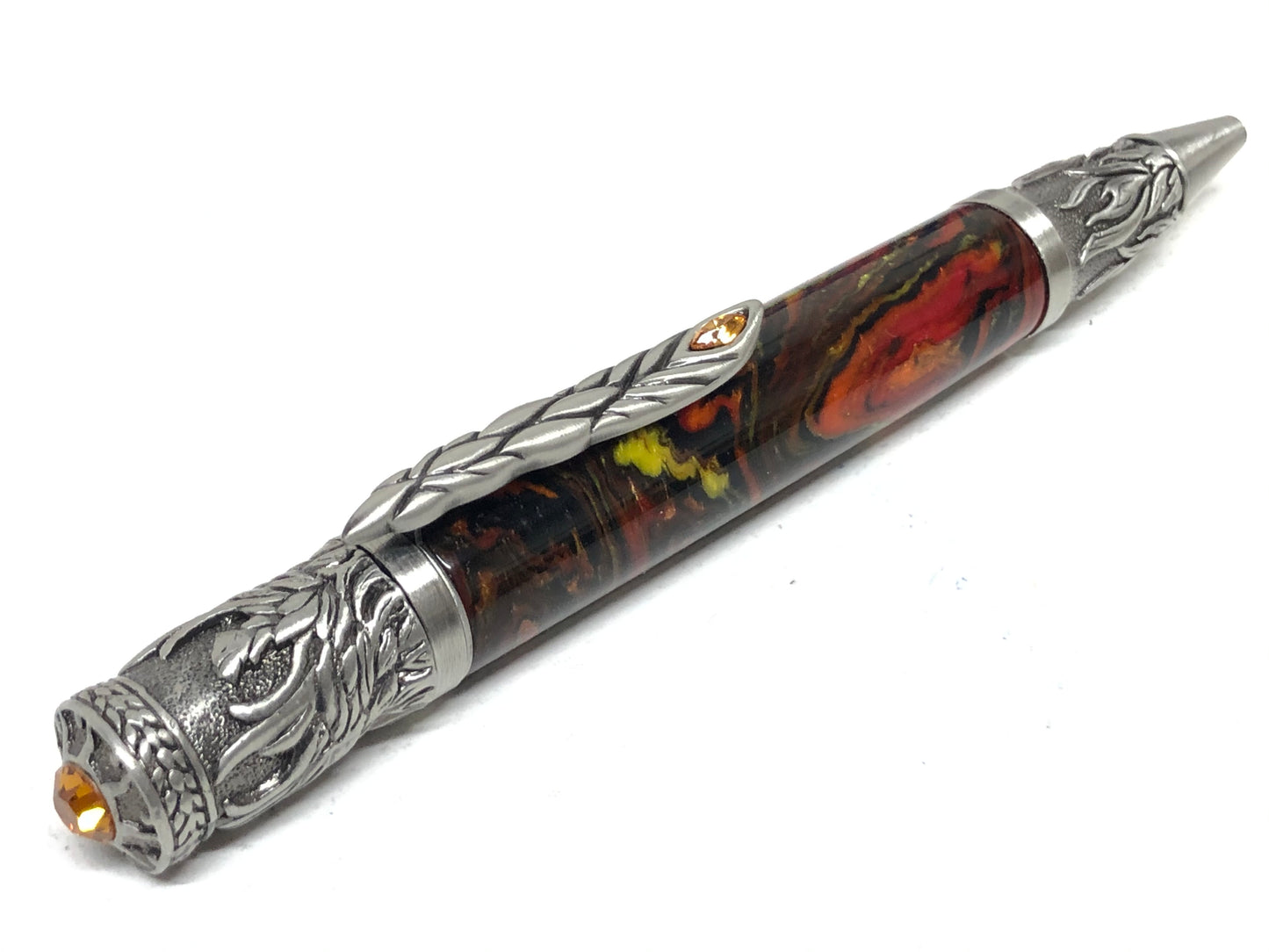 Phoenix Rising / Antique Pewter - Resin / Scorched