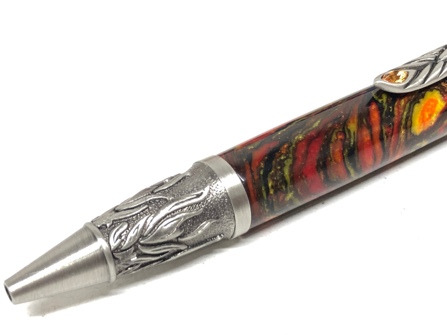 Phoenix Rising / Antique Pewter - Resin / Scorched