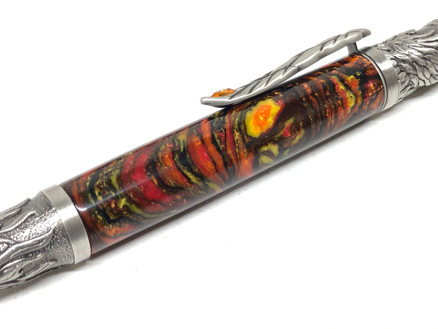 Phoenix Rising / Antique Pewter - Resin / Scorched