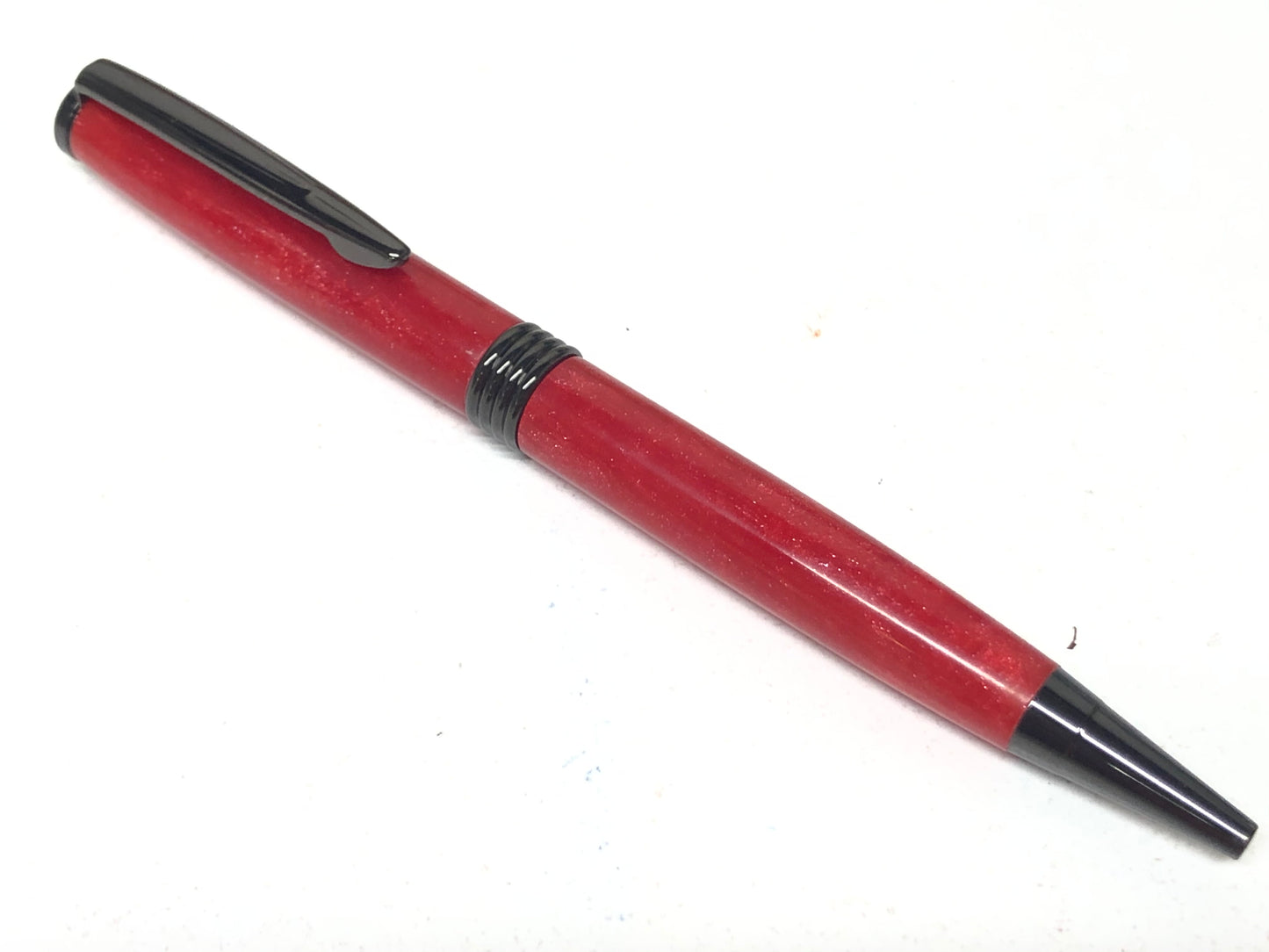 Trimline Ballpoint / Gunmetal - DiamondCast Red