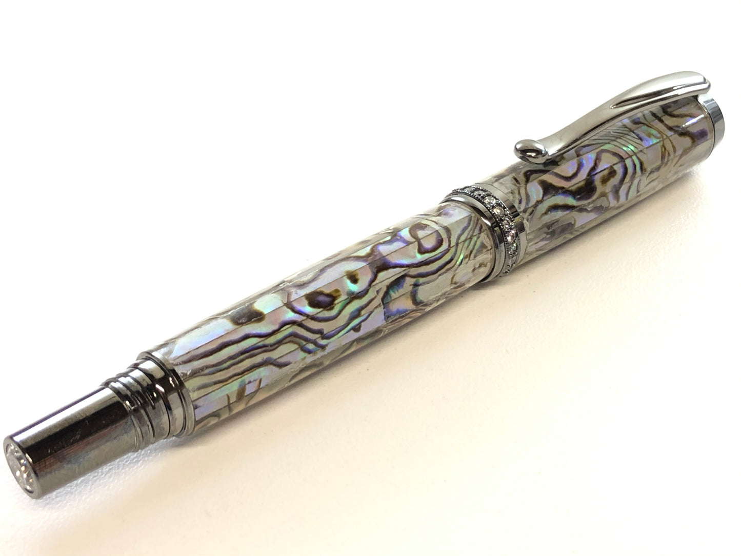 Venus Rollerball / Black Titanium - Silver Paua Abalone