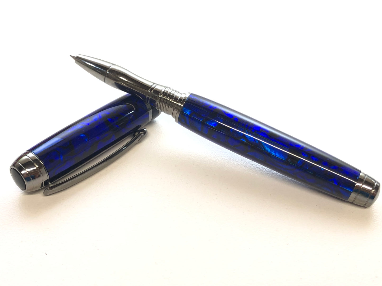 Mistral Rollerball / Black Titanium - Dark Blue Paua Abalone