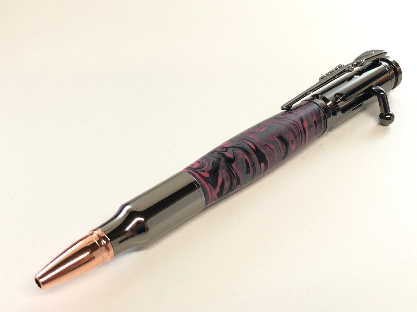 Bolt Action / Gunmetal - Resin / Pretty in Pink