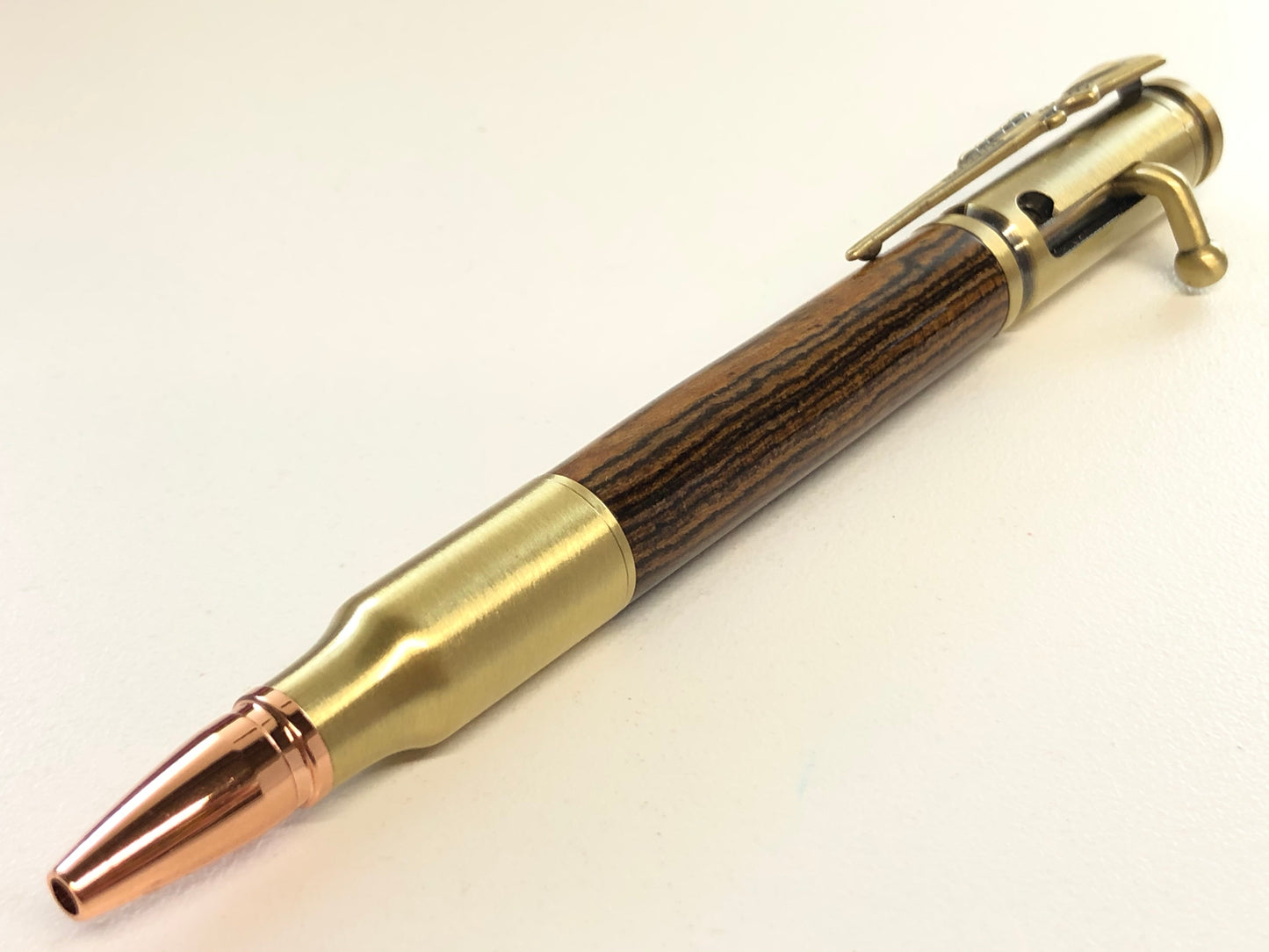 Bolt Action / Antique Brass - Wood / Bocote
