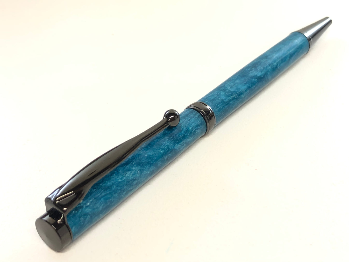 Slim Ballpoint / Gunmetal - Resin / Teal