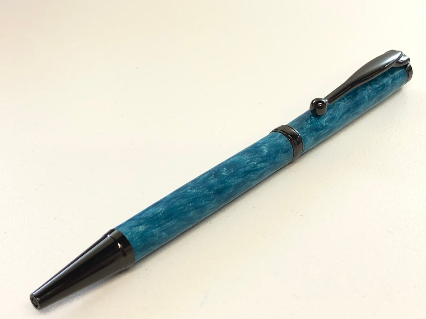 Slim Ballpoint / Gunmetal - Resin / Teal