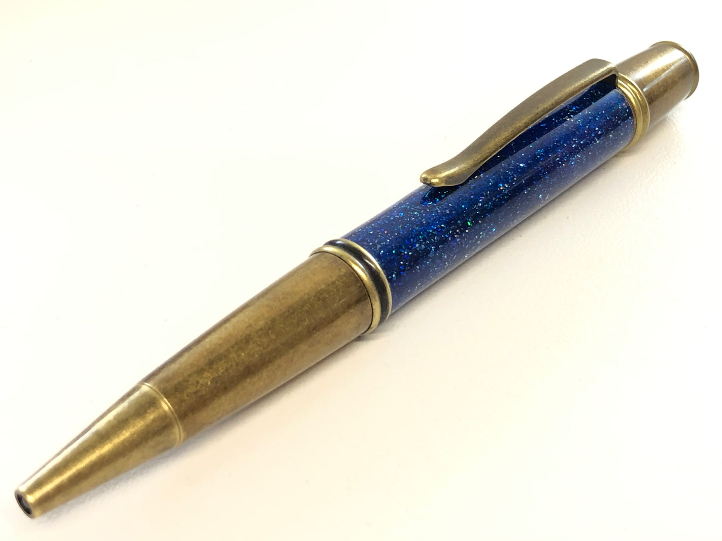 Gatsby / Antique Brass - Resin / DiamondCast Blue Radiance