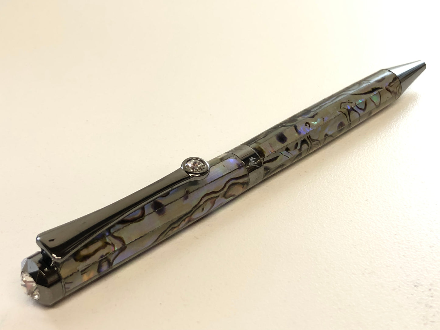 Zoe / Black Titanium - Silver Paua Abalone