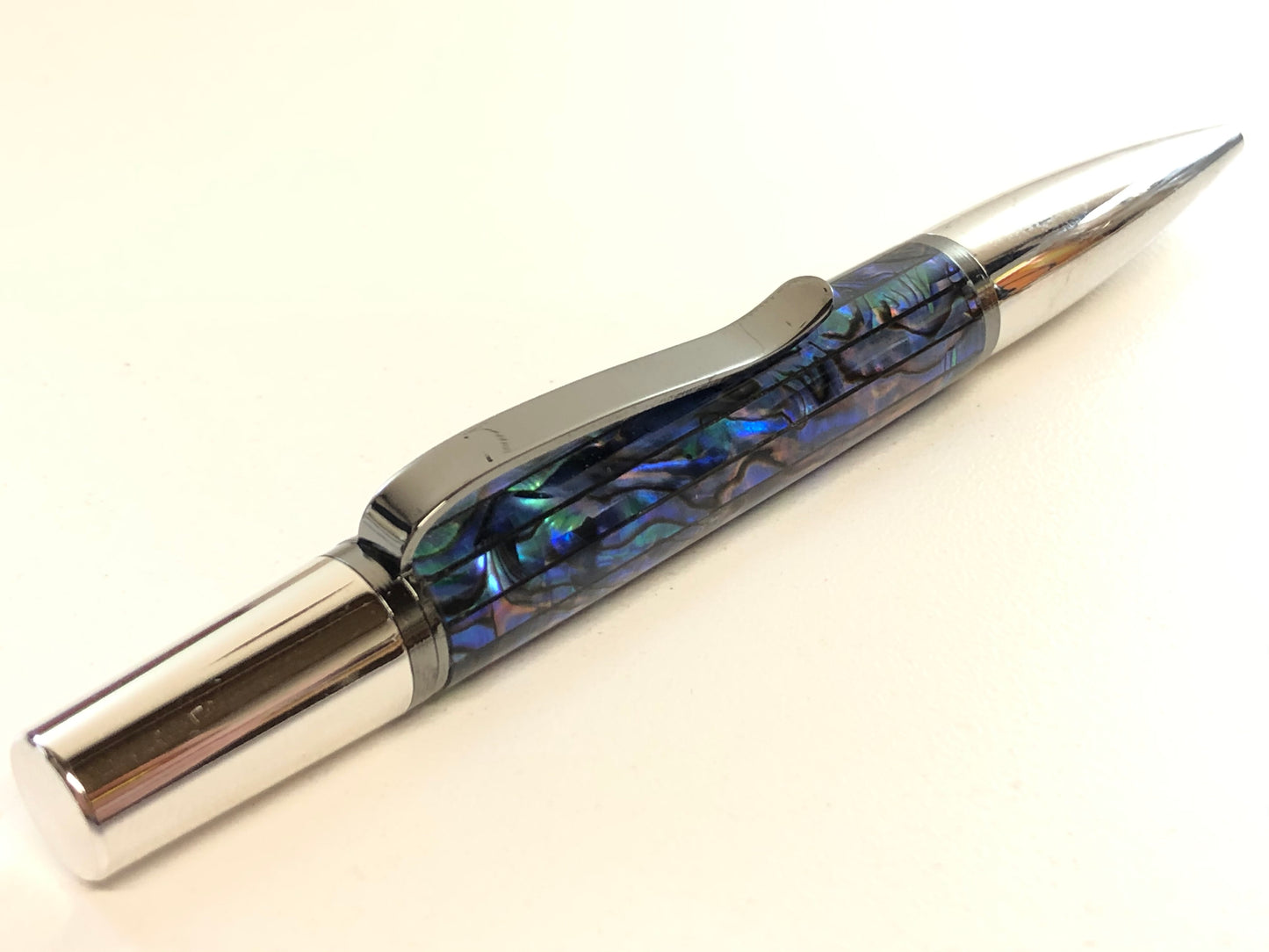 Ares / Rhodium and Black Titanium - Natural Paua Abalone