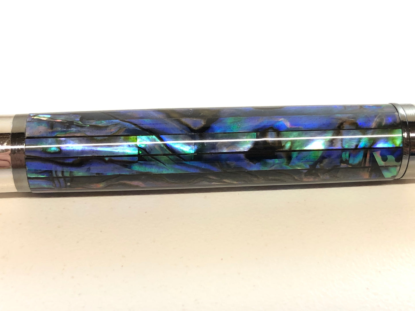 Ares / Rhodium and Black Titanium - Natural Paua Abalone