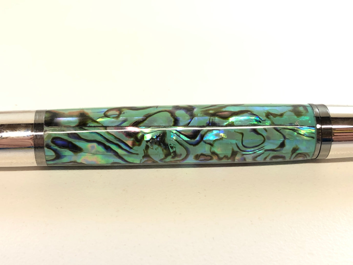 Ares / Rhodium and Black Titanium - Seafoam Green Paua Abalone