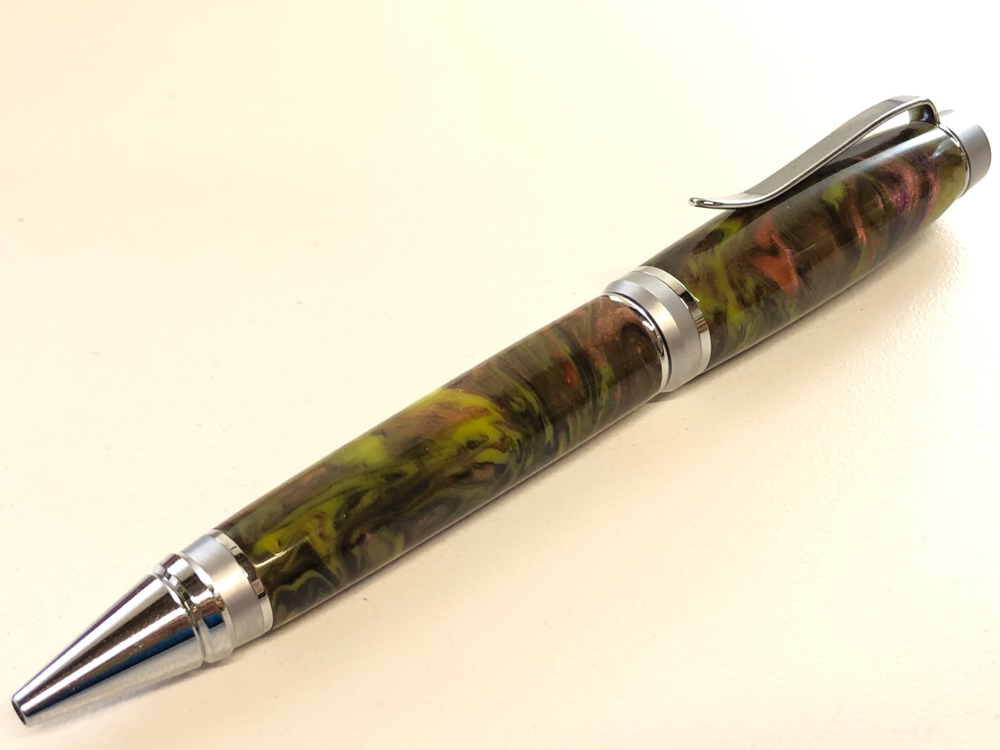 Cigar / Chrome and Satin Chrome - Resin / Candy Rain