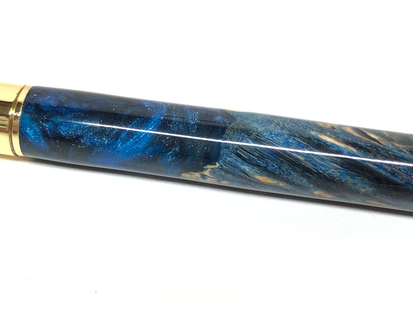 Zen Fountain / Gold - Hybrid / Blue Dyed Maple and DiamondCast Blue and Black