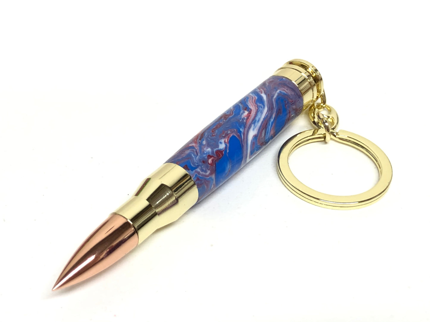 Bullet Key Chain / Gold - Resin / Patriot