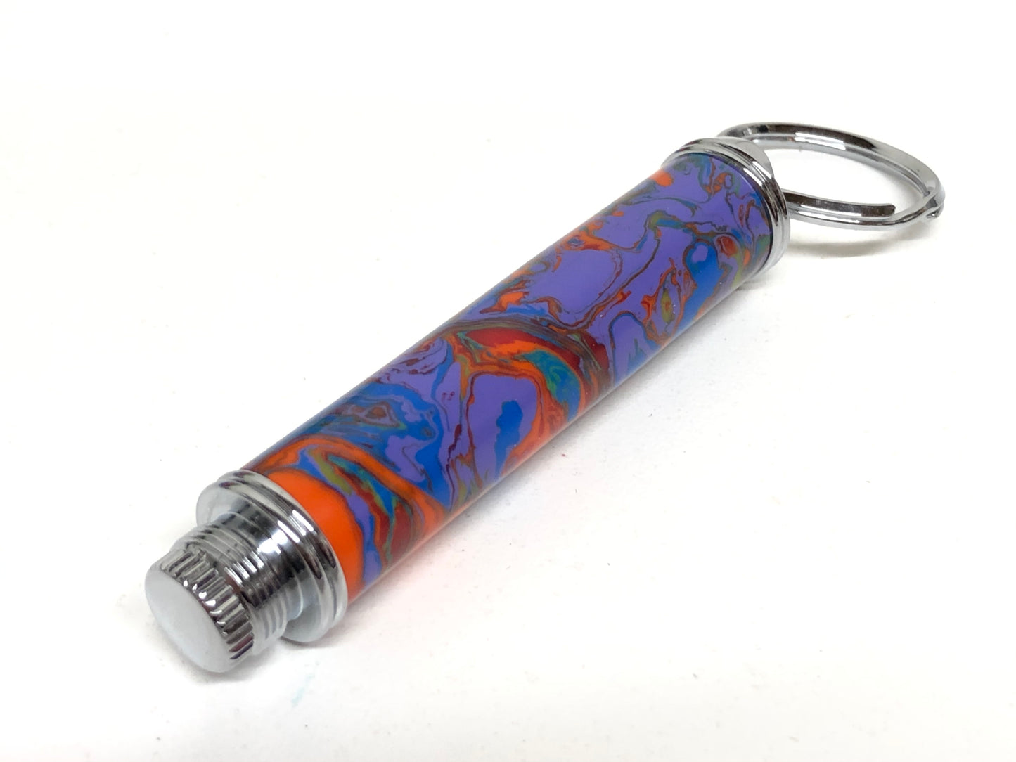Pocket Knife Key Chain / Chrome - Resin