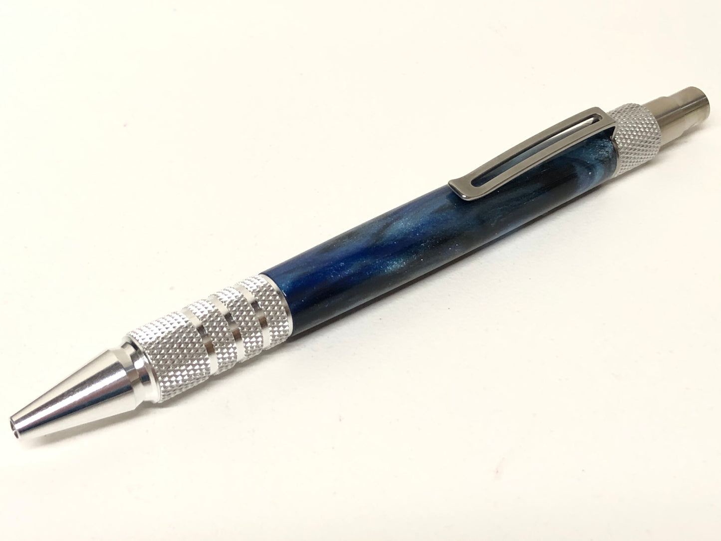 Click EDC / Aluminum - Resin / DiamondCast Blue and Black