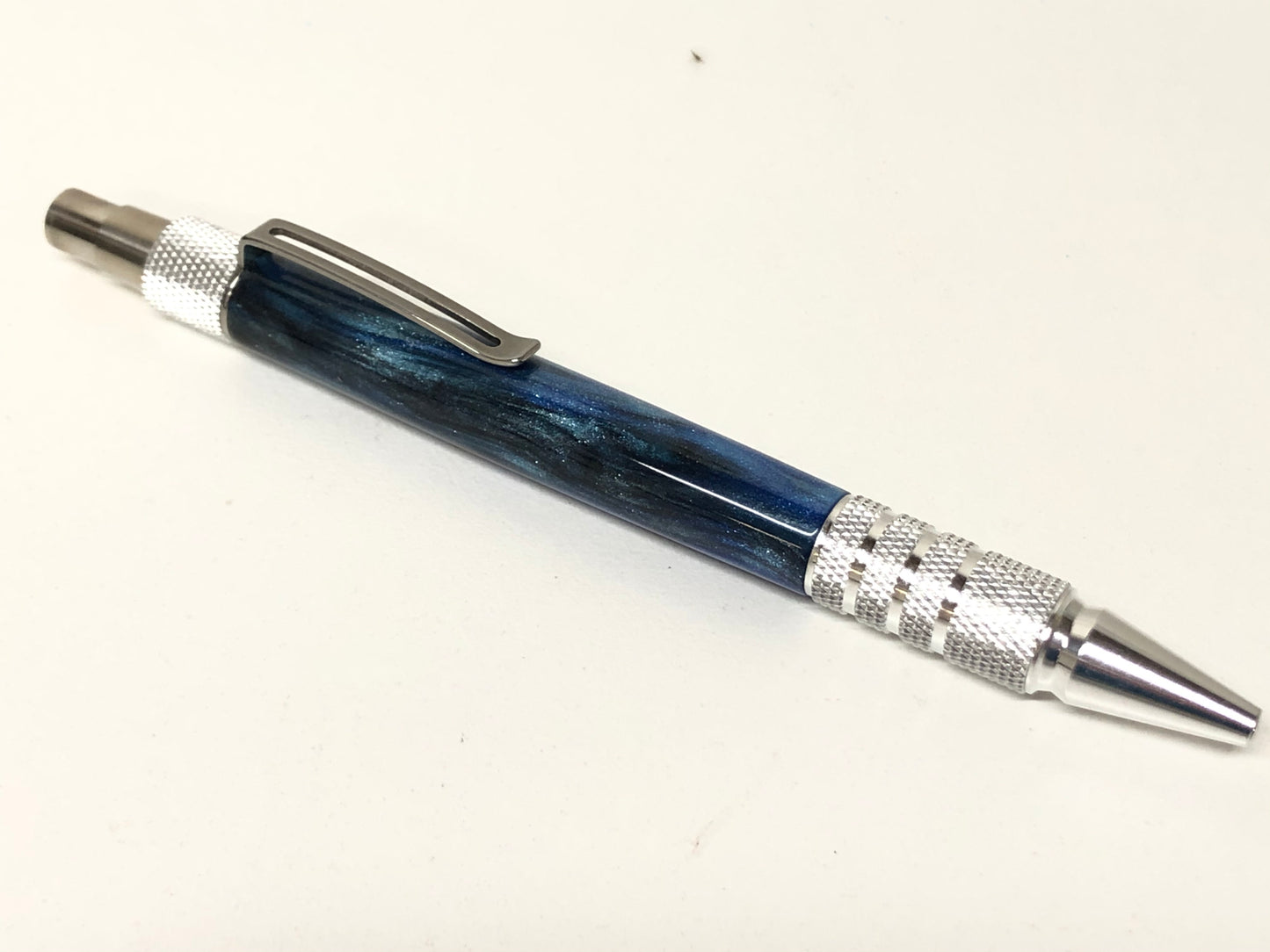 Click EDC / Aluminum - Resin / DiamondCast Blue and Black