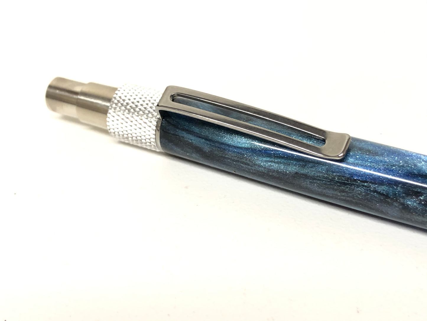 Click EDC / Aluminum - Resin / DiamondCast Blue and Black