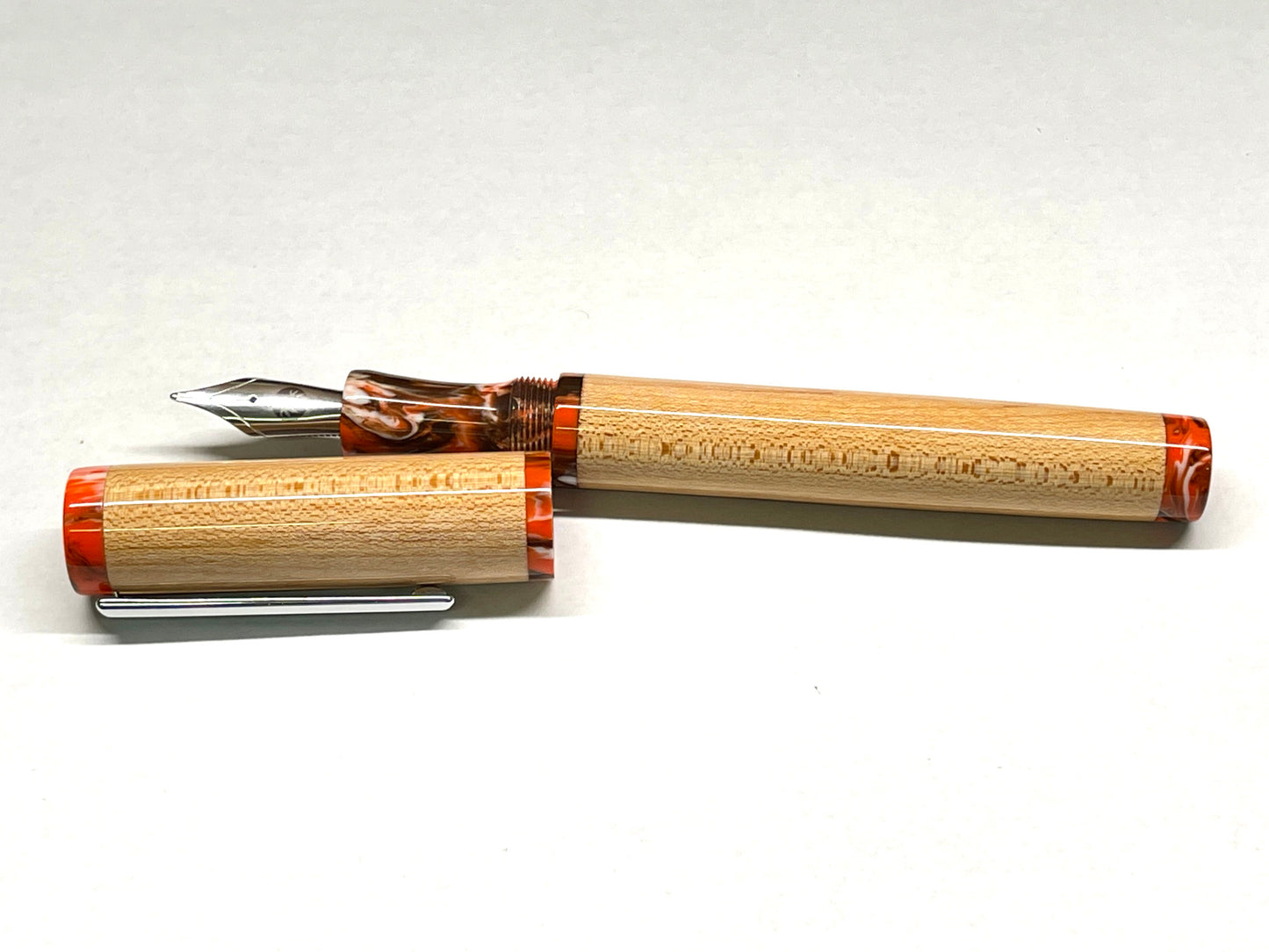 Custom Fountain Pen - Cleveland Stadium Wood with COA