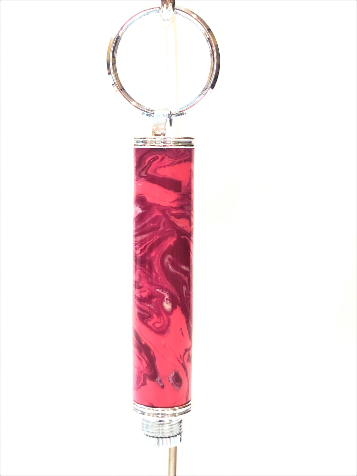 Pocket Knife Key Chain / Chrome - Resin