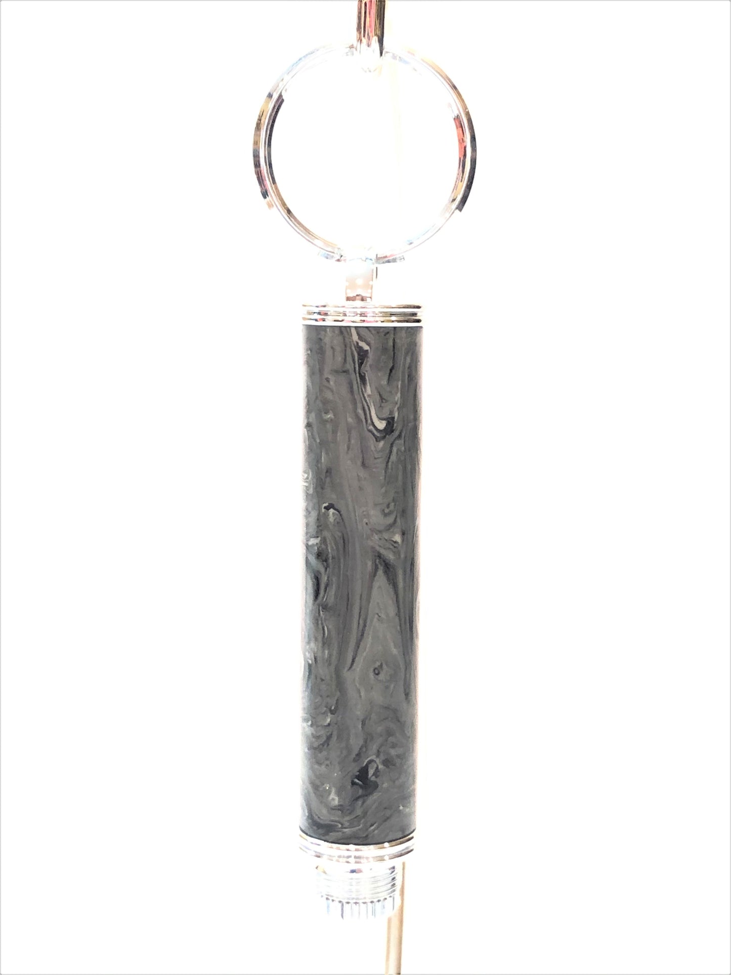 Pocket Knife Key Chain / Chrome - Resin