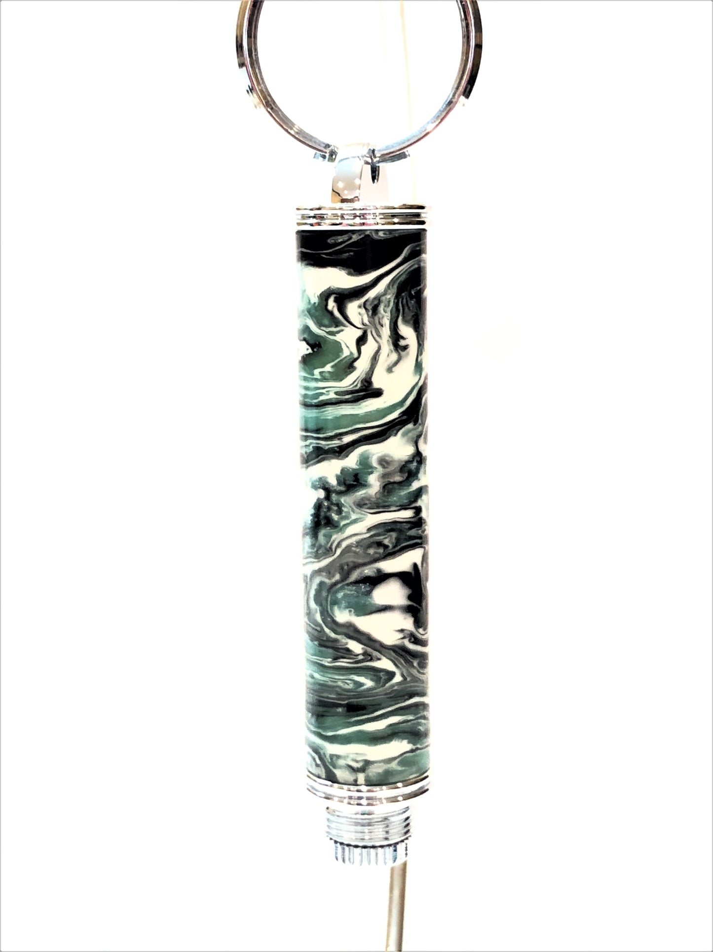 Pocket Knife Key Chain / Chrome - Resin