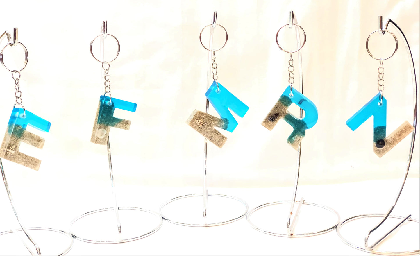 Beach Letter Key Chain