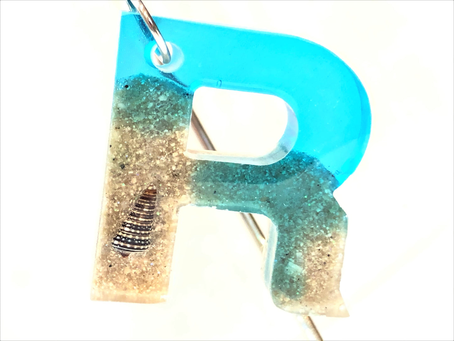 Beach Letter Key Chain