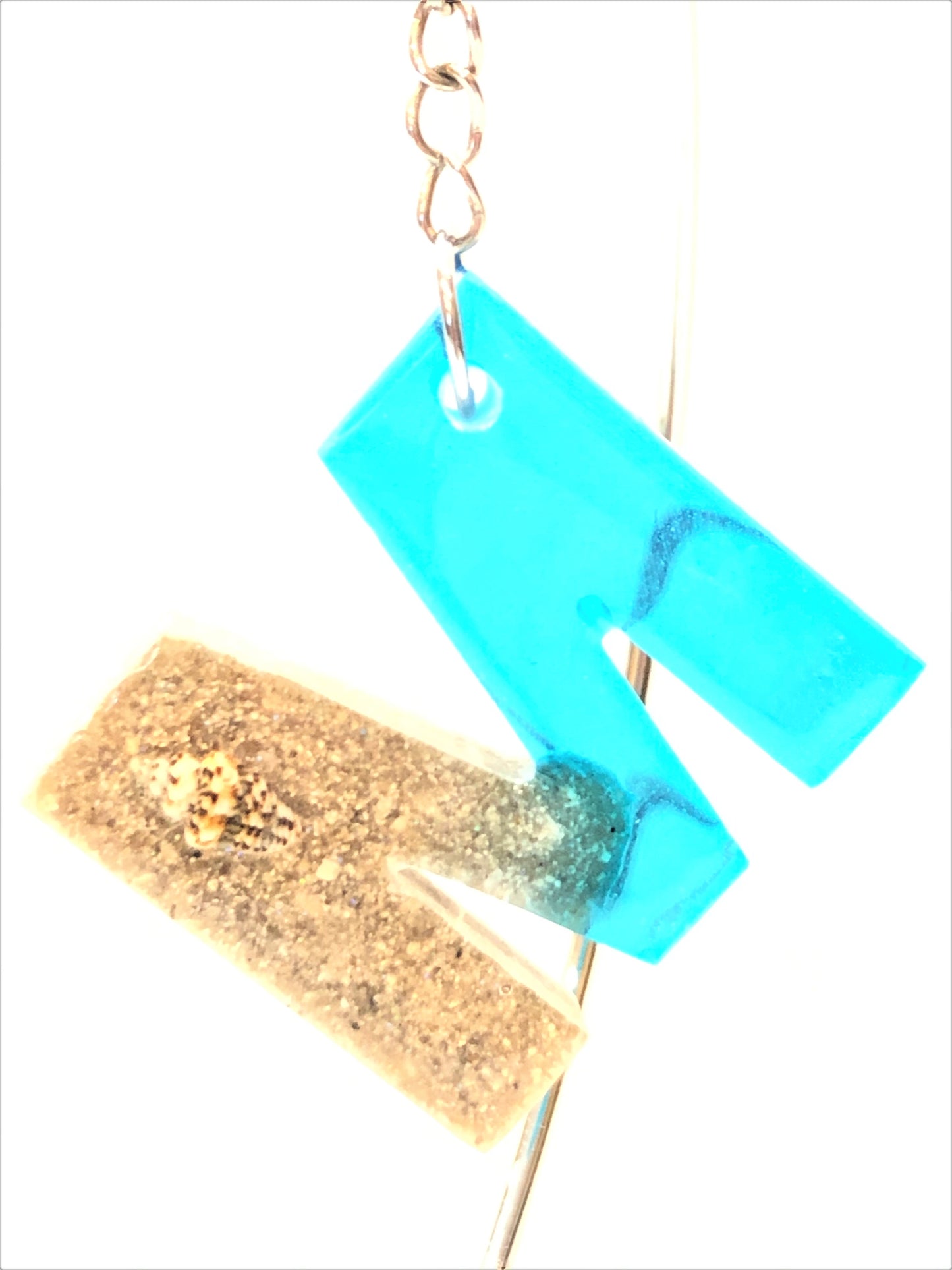 Beach Letter Key Chain