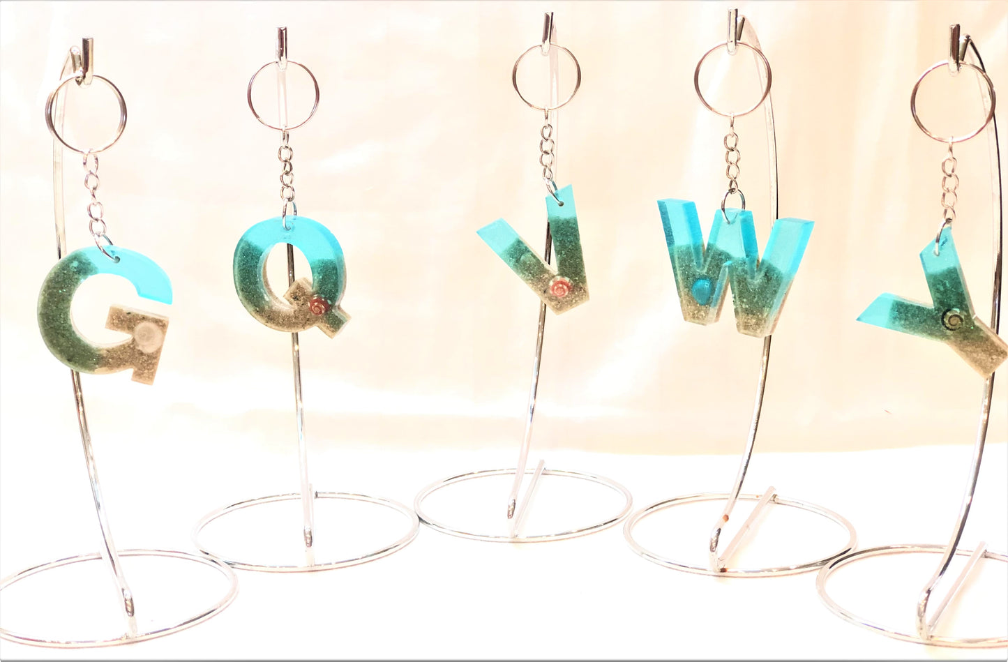 Beach Letter Key Chain