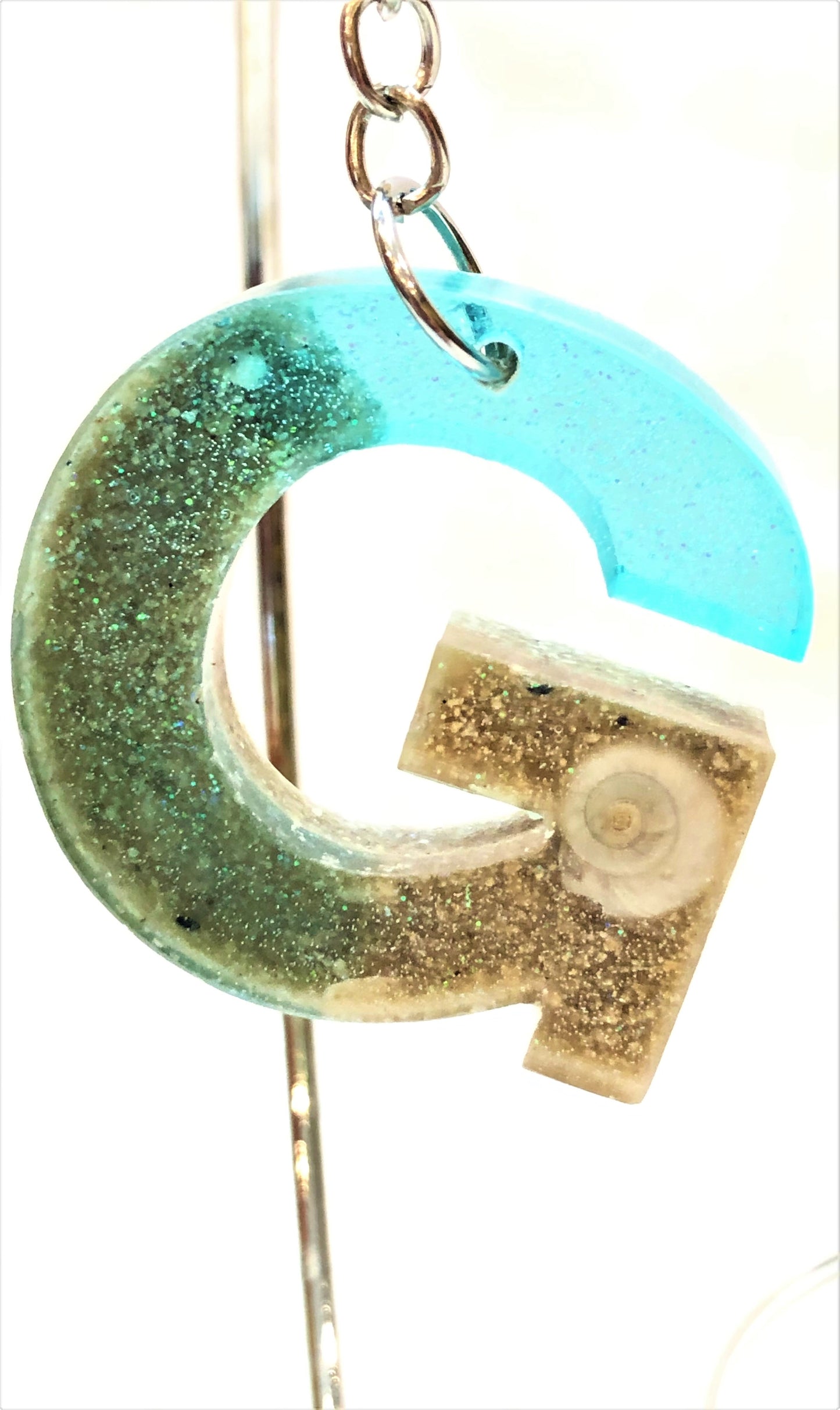 Beach Letter Key Chain
