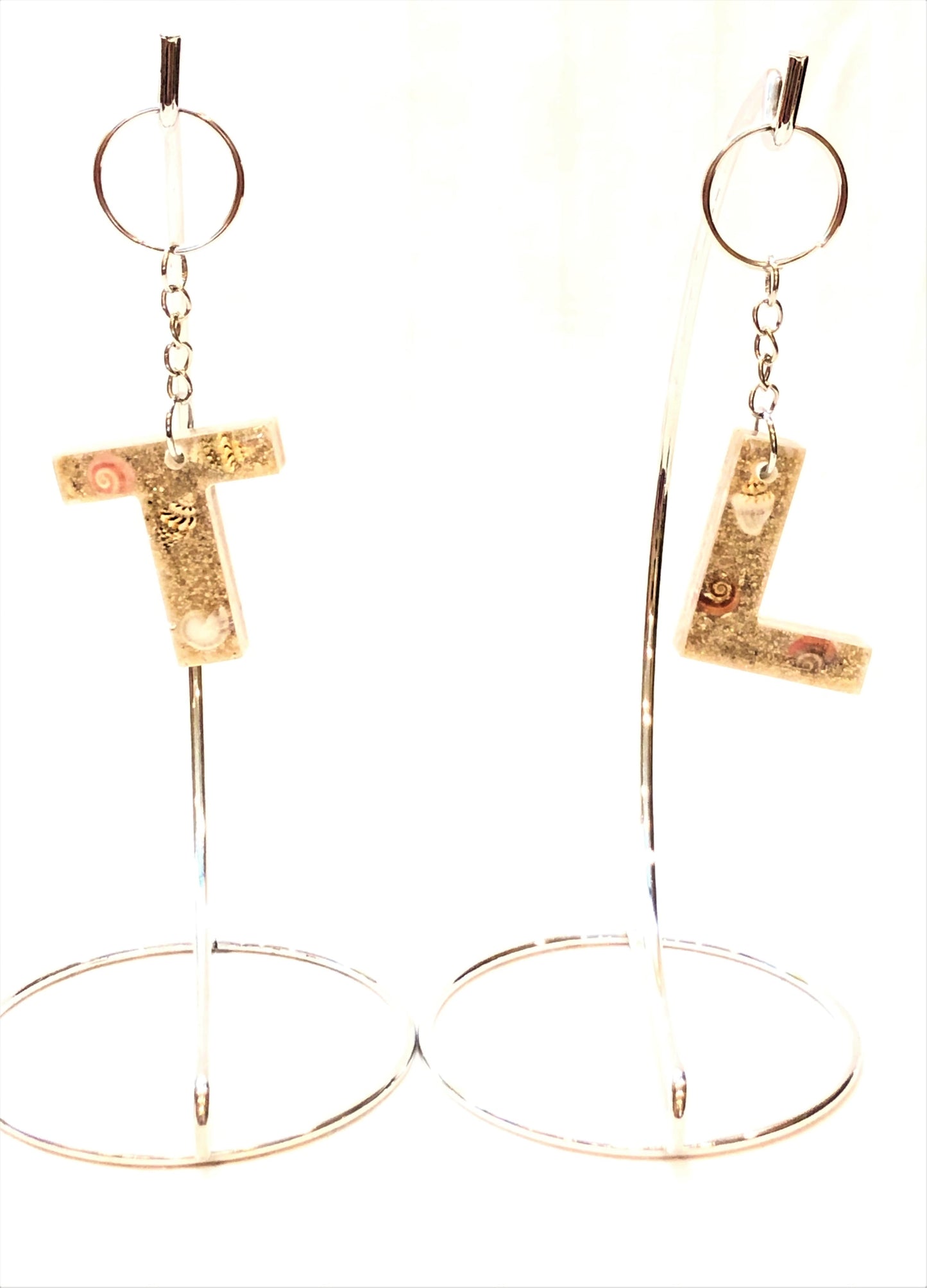 Beach Letter Key Chain